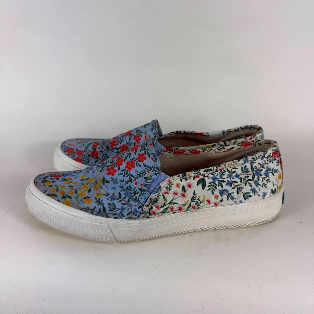 Keds Rifle Paper Sneakers Women's 9.5 Floral Canvas Slip-On Low Top Casual - Picture 5 of 10